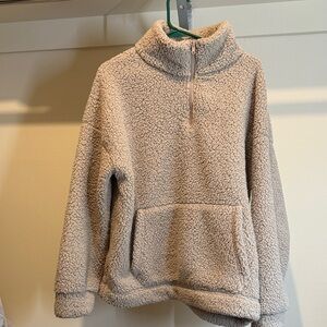 American Eagle Outfitters Tan Sherpa Jacket